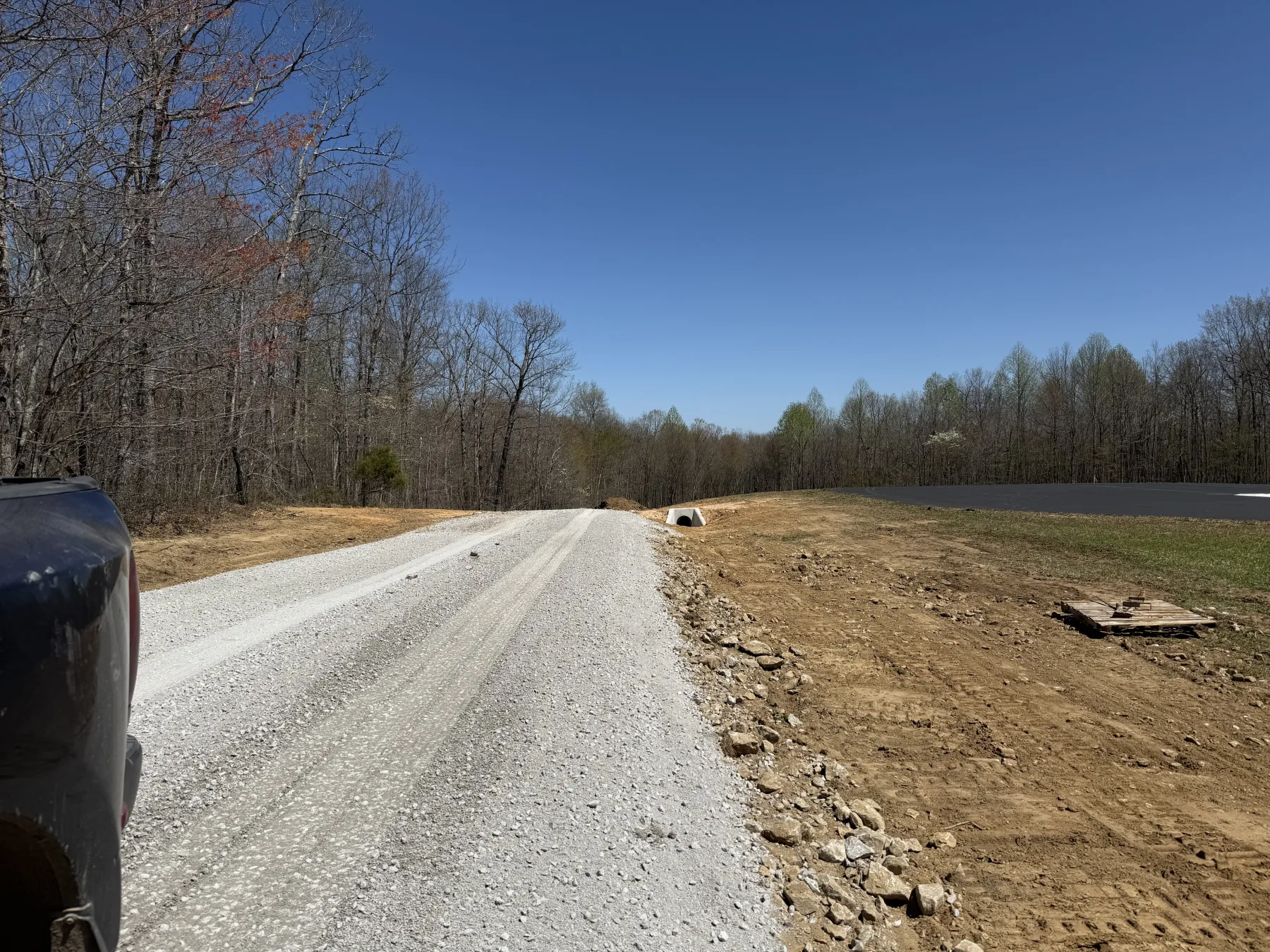Excavation project on farm land near Hillsboro, TN