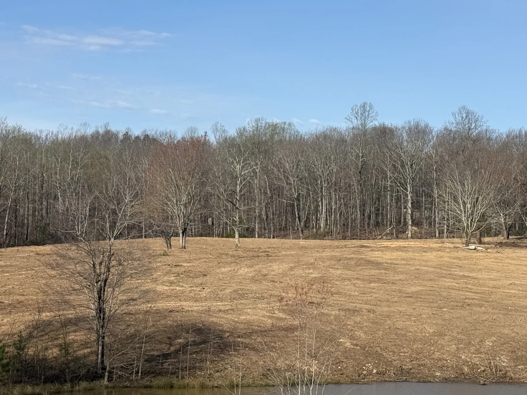 Rural land clearing project near New Union, Tennessee